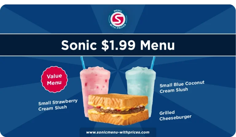 sonic $1.99 menu