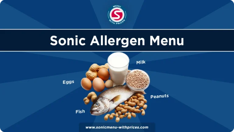 sonic allergen menu