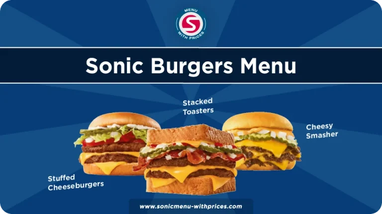 sonic burger menu