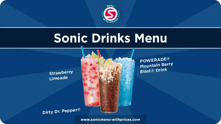 sonic drinks menu