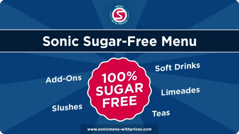 sonic sugar free menu