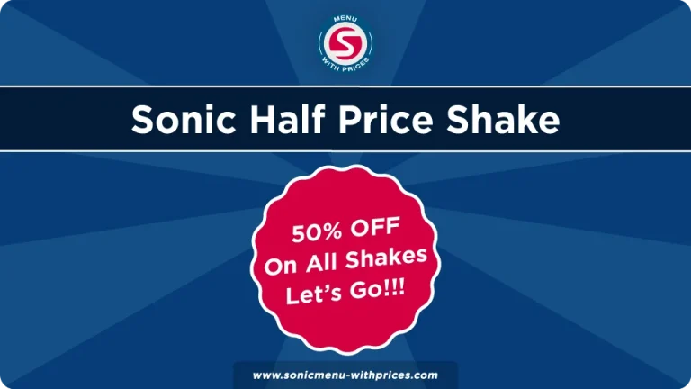 sonic half price shake