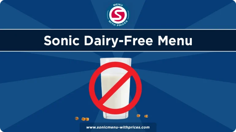 sonic dairy-free menu